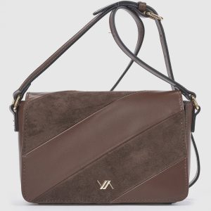 Verde Γυναικεία Τσάντα Χιαστί 16-0008717 Καφέ