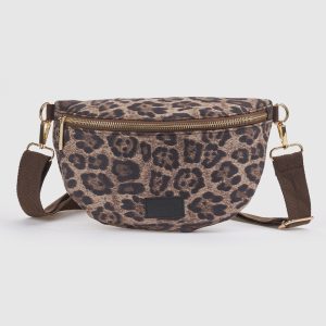 Verde Γυναικεία Τσάντα Μέσης 16-0008736 Animal Print Πούρου